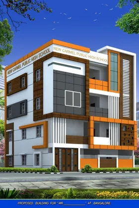 New Carmel Public High School, Byadarahalli, Bangalore School Building